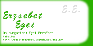 erzsebet egei business card